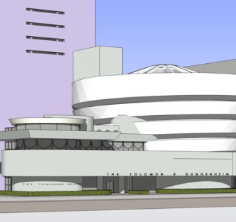 现代办公楼外观su模型