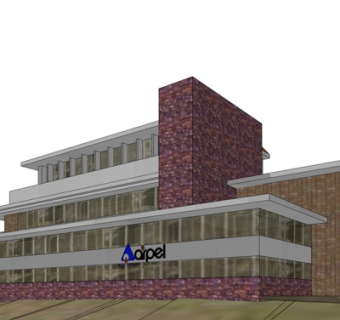 现代办公楼外观su模型