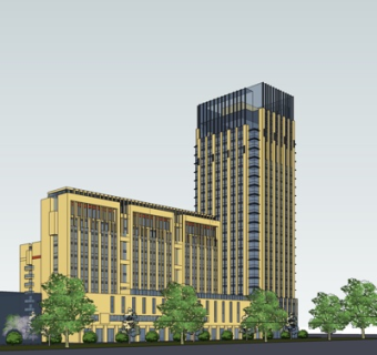 欧式高层办公楼su模型