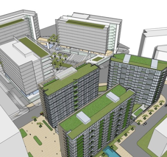 现代高层住宅规划su模型