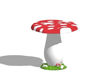 <em>现代蘑菇雕塑</em>景观小品su模型