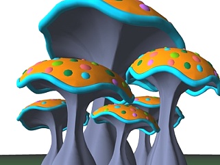 现代<em>蘑菇</em>雕塑<em>景观</em>小品su模型