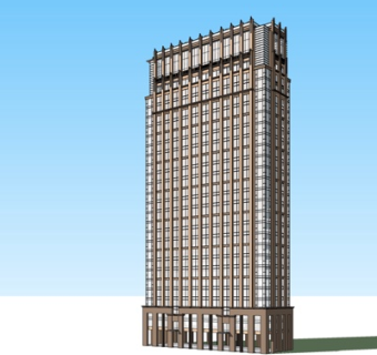 欧式高层公寓su模型