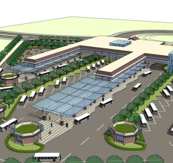 现代停车场规划su模型