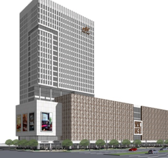 现代商业广场su模型