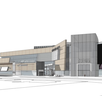 现代商业广场su模型