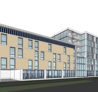 现代办公楼外观su模型