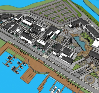 新中式房屋建筑规划su模型