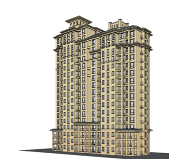 现代高层办公楼su模型