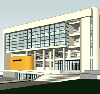 现代办公楼su模型