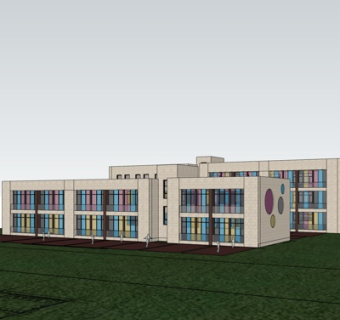 现代办公楼su模型