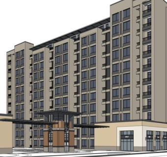 现代沿街商业建筑su模型