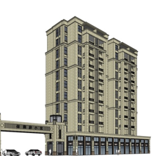 新古典公寓楼su模型