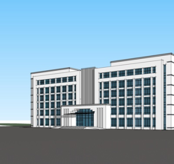 现代办公楼su模型