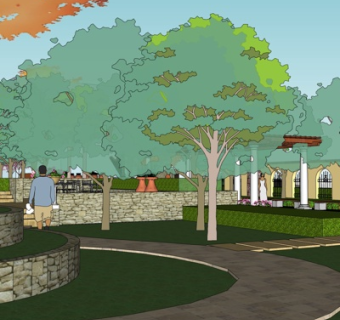 现代公园景观su模型