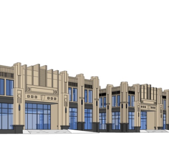 新古典酒店su模型