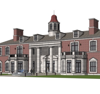 欧式酒店su模型