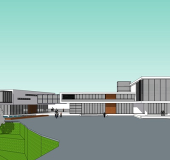 现代办公楼su模型