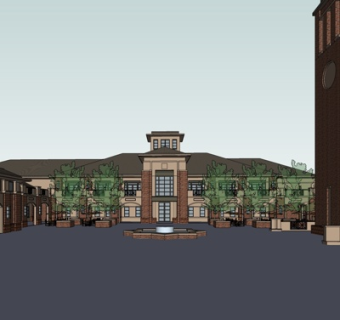 欧式酒店su模型