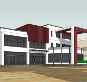 现代办公楼su模型