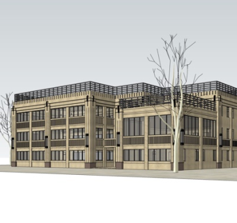 新古典办公楼su模型