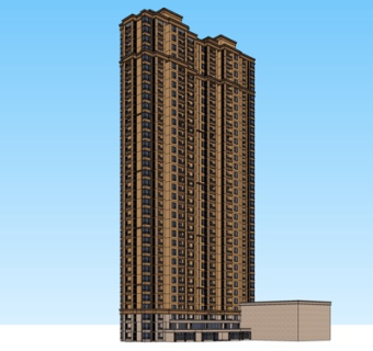 现代高层办公楼su模型