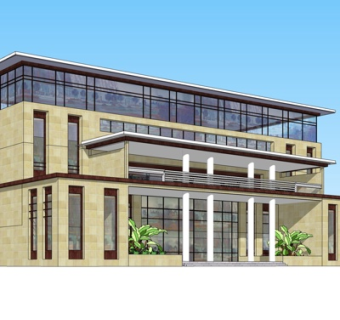 现代酒店su模型