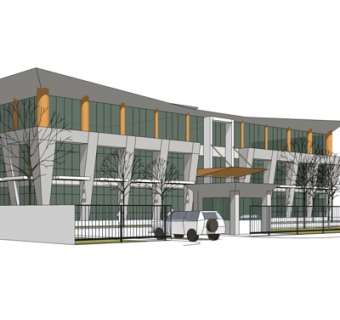 现代酒店su模型