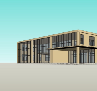 现代办公楼su模型