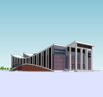 现代办公楼su模型