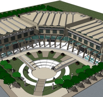 现代酒店su模型