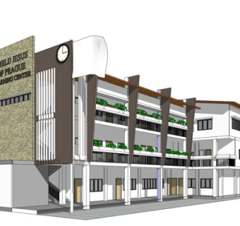 现代教学楼su模型