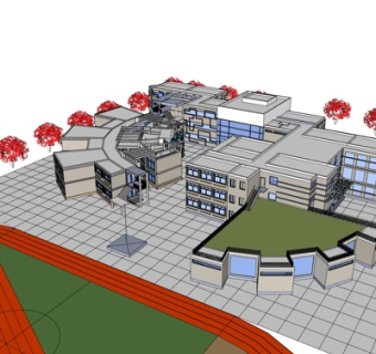 新中式沿街商业建筑su模型