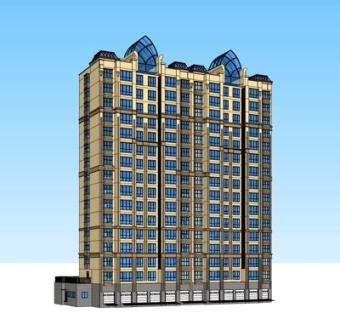 现代高层办公楼su模型