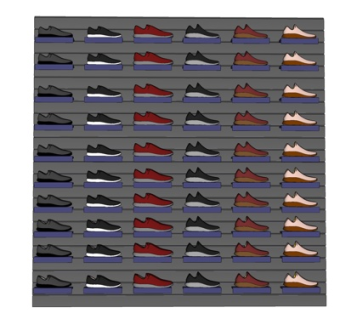 现代服装店鞋子展示架su模型