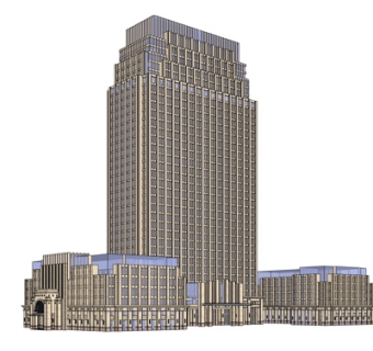 现代酒店su模型