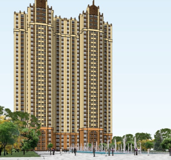 新古典公寓楼su模型