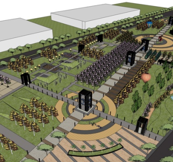 现代公园景观su模型