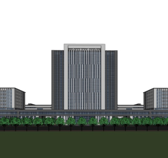 现代高层办公楼su模型