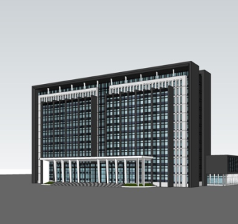 现代办公楼外观su模型