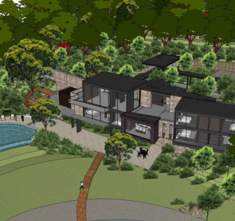 现代园林景观su模型