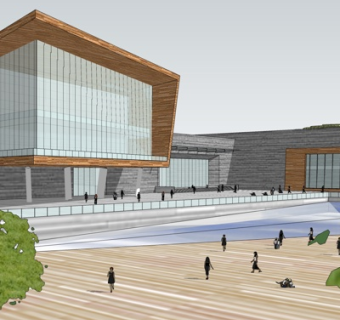 现代办公楼外观su模型