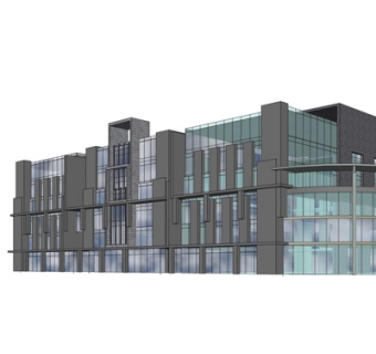 现代办公楼外观su模型