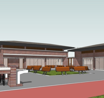 现代商业楼su模型