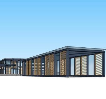 现代办公楼外观su模型