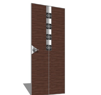 现代实木单开门su模型