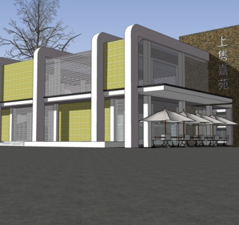 现代商业楼su模型