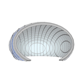 现代球形雨棚su模型