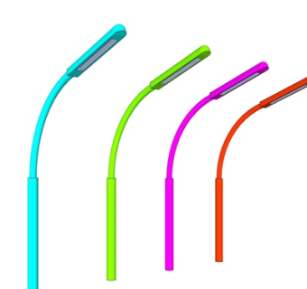 现代彩色路灯su模型