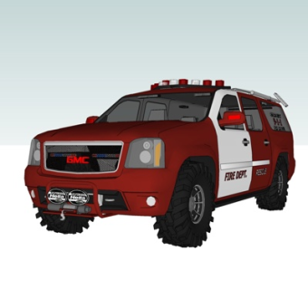 现代小汽车su模型